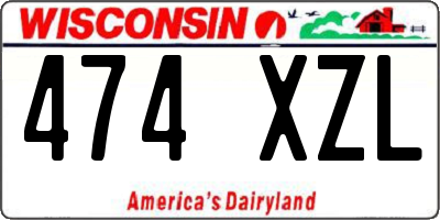 WI license plate 474XZL