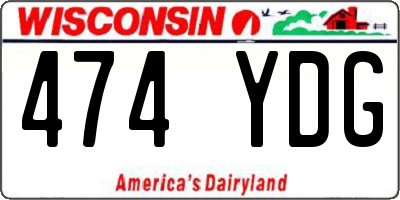WI license plate 474YDG