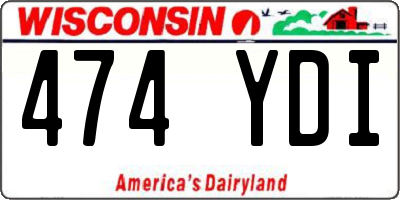 WI license plate 474YDI