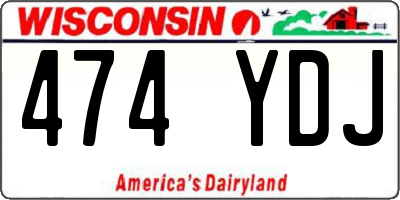 WI license plate 474YDJ