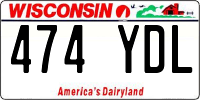 WI license plate 474YDL