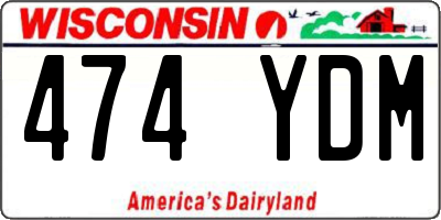 WI license plate 474YDM