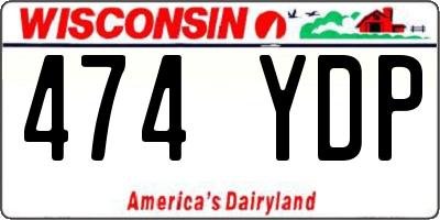 WI license plate 474YDP