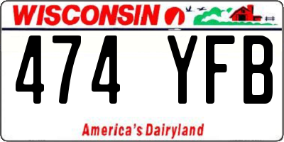 WI license plate 474YFB