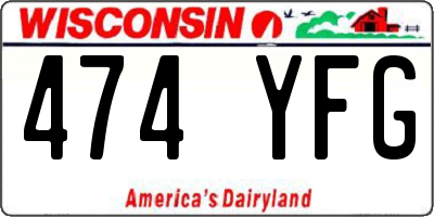 WI license plate 474YFG