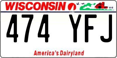 WI license plate 474YFJ