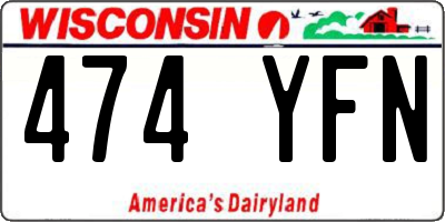 WI license plate 474YFN