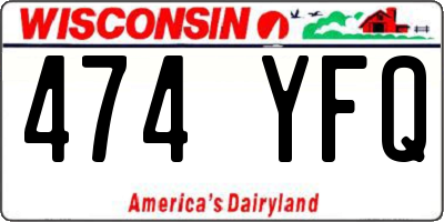 WI license plate 474YFQ