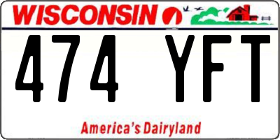 WI license plate 474YFT
