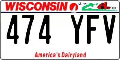 WI license plate 474YFV