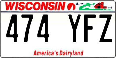 WI license plate 474YFZ