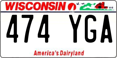 WI license plate 474YGA
