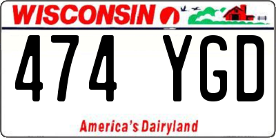 WI license plate 474YGD