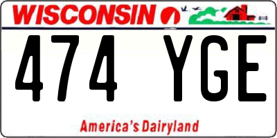 WI license plate 474YGE