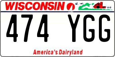 WI license plate 474YGG