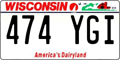 WI license plate 474YGI