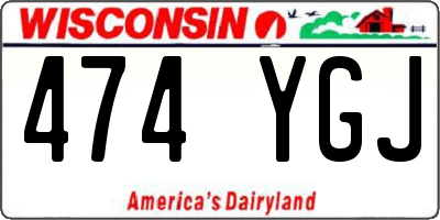 WI license plate 474YGJ