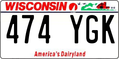 WI license plate 474YGK