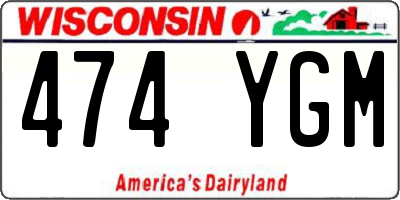 WI license plate 474YGM