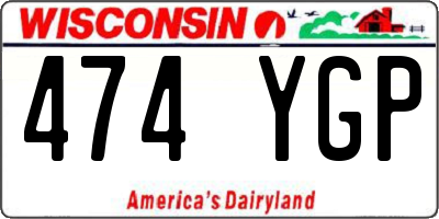 WI license plate 474YGP