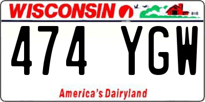 WI license plate 474YGW