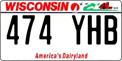 WI license plate 474YHB