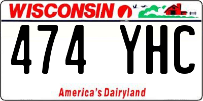 WI license plate 474YHC