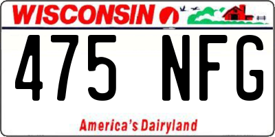 WI license plate 475NFG