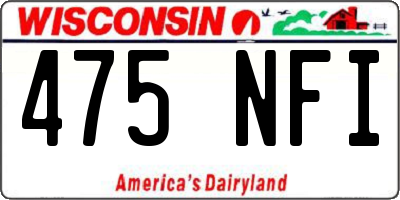 WI license plate 475NFI