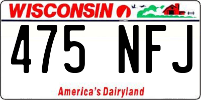 WI license plate 475NFJ