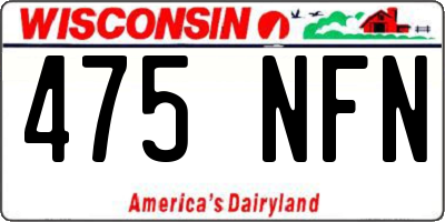 WI license plate 475NFN