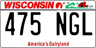 WI license plate 475NGL