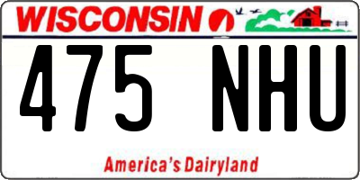 WI license plate 475NHU
