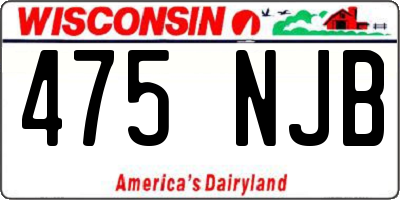 WI license plate 475NJB