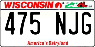 WI license plate 475NJG