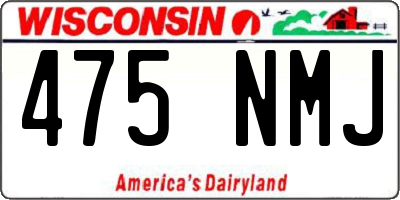 WI license plate 475NMJ