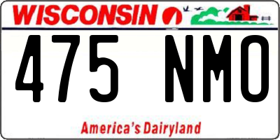WI license plate 475NMO