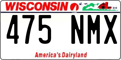 WI license plate 475NMX