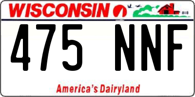WI license plate 475NNF
