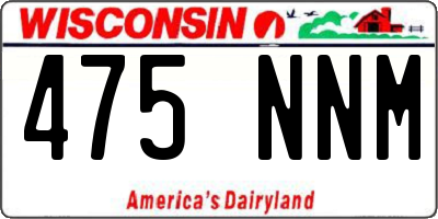 WI license plate 475NNM