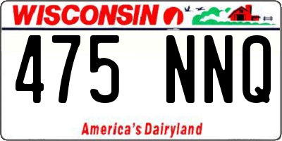 WI license plate 475NNQ