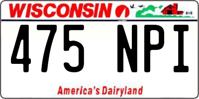 WI license plate 475NPI