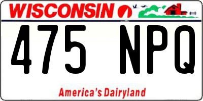 WI license plate 475NPQ