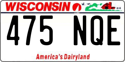 WI license plate 475NQE