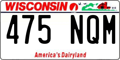 WI license plate 475NQM