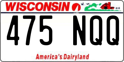 WI license plate 475NQQ