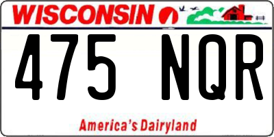 WI license plate 475NQR