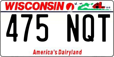WI license plate 475NQT