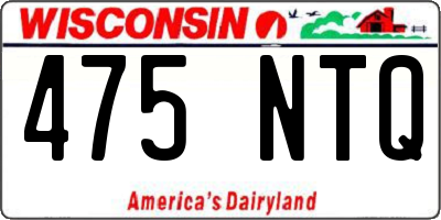 WI license plate 475NTQ