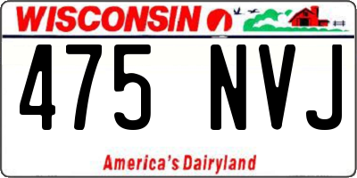 WI license plate 475NVJ